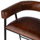 Dallas 28.5 in. Seat Height Leather and Metal Bar Stool by Butler Specialty Company