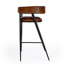 Dallas 28.5 in. Seat Height Leather and Metal Bar Stool by Butler Specialty Company