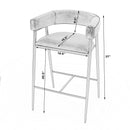 Dallas 28.5 in. Seat Height Leather and Metal Bar Stool by Butler Specialty Company