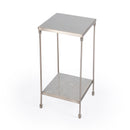 Imogen 12 in. W Square Iron and Marble Side Table with Lower Open Shelf by Butler Specialty Company
