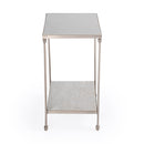 Imogen 12 in. W Square Iron and Marble Side Table with Lower Open Shelf by Butler Specialty Company