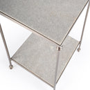 Imogen 12 in. W Square Iron and Marble Side Table with Lower Open Shelf by Butler Specialty Company