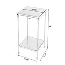 Imogen 12 in. W Square Iron and Marble Side Table with Lower Open Shelf by Butler Specialty Company