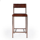Houston 24 in. Seat Height Leather and Metal Counter Stool by Butler Specialty Company