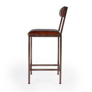 Houston 24 in. Seat Height Leather and Metal Counter Stool by Butler Specialty Company