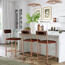 Houston 24 in. Seat Height Leather and Metal Counter Stool by Butler Specialty Company