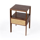 Vardo 16 in. W Rectangular Cane 1 Drawer Nightstand with Top Open Shelf by Butler Specialty Company