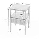 Vardo 16 in. W Rectangular Cane 1 Drawer Nightstand with Top Open Shelf by Butler Specialty Company