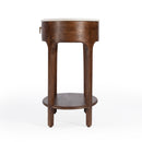 Ellen 18.25 in. W Oval Marble and Wood 1 Drawer Nightstand by Butler Specialty Company