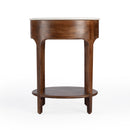Ellen 18.25 in. W Oval Marble and Wood 1 Drawer Nightstand by Butler Specialty Company