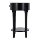 Ellen 18.25 in. W Oval Marble and Wood 1 Drawer Nightstand by Butler Specialty Company