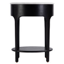 Ellen 18.25 in. W Oval Marble and Wood 1 Drawer Nightstand by Butler Specialty Company