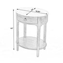 Ellen 18.25 in. W Oval Marble and Wood 1 Drawer Nightstand by Butler Specialty Company