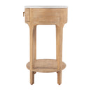 Ellen 18.25 in. W Oval Marble and Wood 1 Drawer Nightstand by Butler Specialty Company