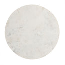 Julia 16 in. W Round Marble and Wood Pedestal Side Table by Butler Specialty Company