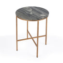 Caty 18.25 in. W Round Marble and Metal End Table by Butler Specialty Company