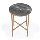 Caty 18.25 in. W Round Marble and Metal End Table by Butler Specialty Company