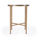 Caty 18.25 in. W Round Marble and Metal End Table by Butler Specialty Company