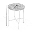 Caty 18.25 in. W Round Marble and Metal End Table by Butler Specialty Company