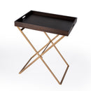 Emma 23.75 in. W Rectangular Wood and Metal Removeable Top Foldable Tray Side Table by Butler Specialty Company