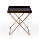 Emma 23.75 in. W Rectangular Wood and Metal Removeable Top Foldable Tray Side Table by Butler Specialty Company
