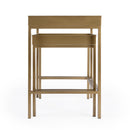 Lenny Rectangular Glass and Metal Set of 2 Nesting Tables by Butler Specialty Company