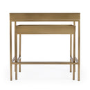 Lenny Rectangular Glass and Metal Set of 2 Nesting Tables by Butler Specialty Company
