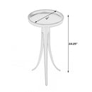 Monique 12 in. W Round Metal Pedestal Side Table by Butler Specialty Company