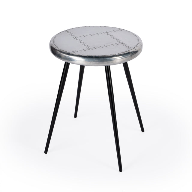 Midway 18 in. W Round Metal Aviator Themed Side Table by Butler Specialty Company