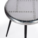 Midway 18 in. W Round Metal Aviator Themed Side Table by Butler Specialty Company