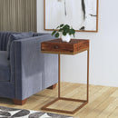Alec 13.75 in. W Rectangular Wood and Metal 1 Drawer C-Shaped End Table by Butler Specialty Company