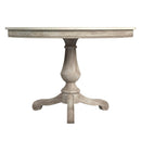 Danielle 44 in. W Round Marble and Wood Pedestal Dining Table by Butler Specialty Company