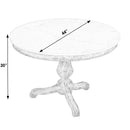 Danielle 44 in. W Round Marble and Wood Pedestal Dining Table by Butler Specialty Company