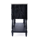 Danielle 65 in. W Rectangular Marble and Wood 4 Drawer Sideboard Lower Open Shelf by Butler Specialty Company