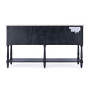 Danielle 65 in. W Rectangular Marble and Wood 4 Drawer Sideboard Lower Open Shelf by Butler Specialty Company