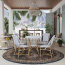 Tobias 30 in. W Outdoor Round Rattan and Metal Bistro Table by Butler Specialty Company