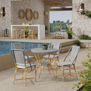 Tobias 30 in. W Outdoor Round Rattan and Metal Bistro Table by Butler Specialty Company