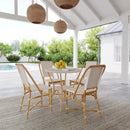 Tobias 30 in. W Outdoor Round Rattan and Metal Bistro Table by Butler Specialty Company