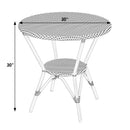 Tobias 30 in. W Outdoor Round Rattan and Metal Bistro Table by Butler Specialty Company