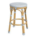 Tobias 24.5 in. Seat Height Outdoor Rattan and Metal Backless Counter Stool by Butler Specialty Company