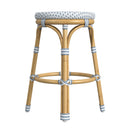 Tobias 24.5 in. Seat Height Outdoor Rattan and Metal Backless Counter Stool by Butler Specialty Company