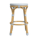 Tobias 24.5 in. Seat Height Outdoor Rattan and Metal Backless Counter Stool by Butler Specialty Company