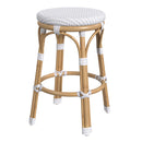 Tobias 24.5 in. Seat Height Outdoor Rattan and Metal Backless Counter Stool by Butler Specialty Company