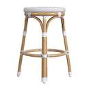 Tobias 24.5 in. Seat Height Outdoor Rattan and Metal Backless Counter Stool by Butler Specialty Company