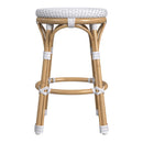 Tobias 24.5 in. Seat Height Outdoor Rattan and Metal Backless Counter Stool by Butler Specialty Company