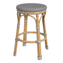Tobias 24.5 in. Seat Height Outdoor Rattan and Metal Backless Counter Stool by Butler Specialty Company