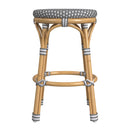 Tobias 24.5 in. Seat Height Outdoor Rattan and Metal Backless Counter Stool by Butler Specialty Company