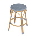 Tobias 24.5 in. Seat Height Outdoor Rattan and Metal Backless Counter Stool by Butler Specialty Company