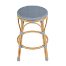 Tobias 24.5 in. Seat Height Outdoor Rattan and Metal Backless Counter Stool by Butler Specialty Company
