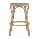 Tobias 24.5 in. Seat Height Outdoor Rattan and Metal Backless Counter Stool by Butler Specialty Company